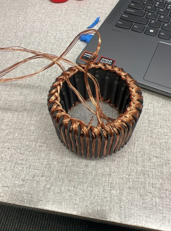 Copper coil winding for electric motor